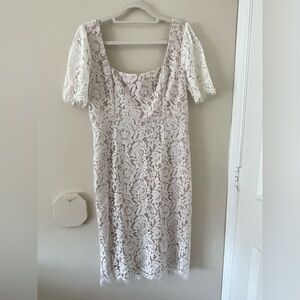 Morning Lavender White Lace Dress